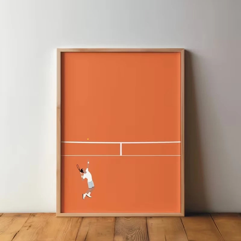Modern Tennis Player Hobby, Pop Wall Art Print Canvas Painting Poster Picture For Living Room,Bedroom Home Decor Peaceful Pleasures Health and Wellness G4235 21x30cm Unframed