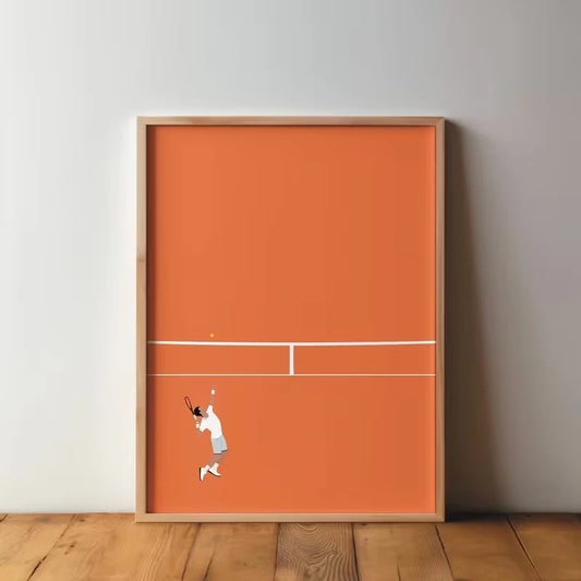 Modern Tennis Player Hobby, Pop Wall Art Print Canvas Painting Poster Picture For Living Room,Bedroom Home Decor Peaceful Pleasures Health and Wellness G4235 21x30cm Unframed