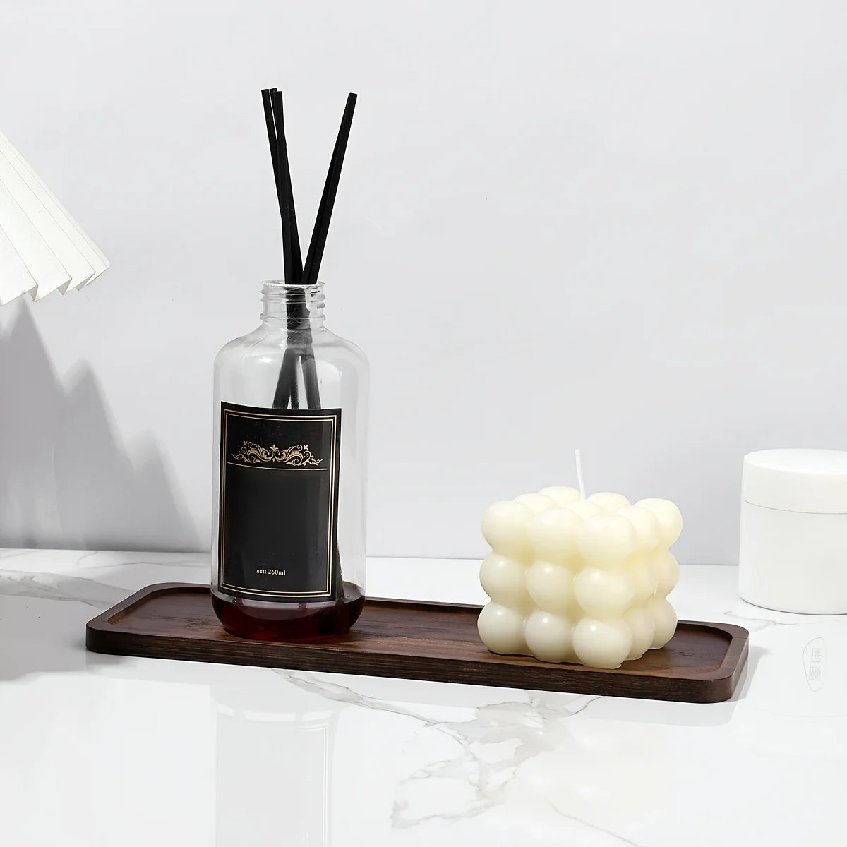 Bamboo Vanity Tray – Bathroom Counter Organizer for Soap, Perfume, Candles & Jewelry