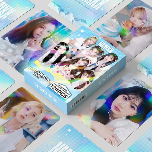 Korean Girls Group NMIXX Photo Cards Idol LILY HAEWON Collectible Peaceful Pleasures Health and Wellness Red