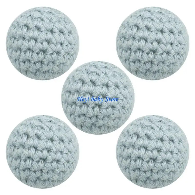 16mm Crochet Beads for Pacifier Clips, Keychains & Jewelry