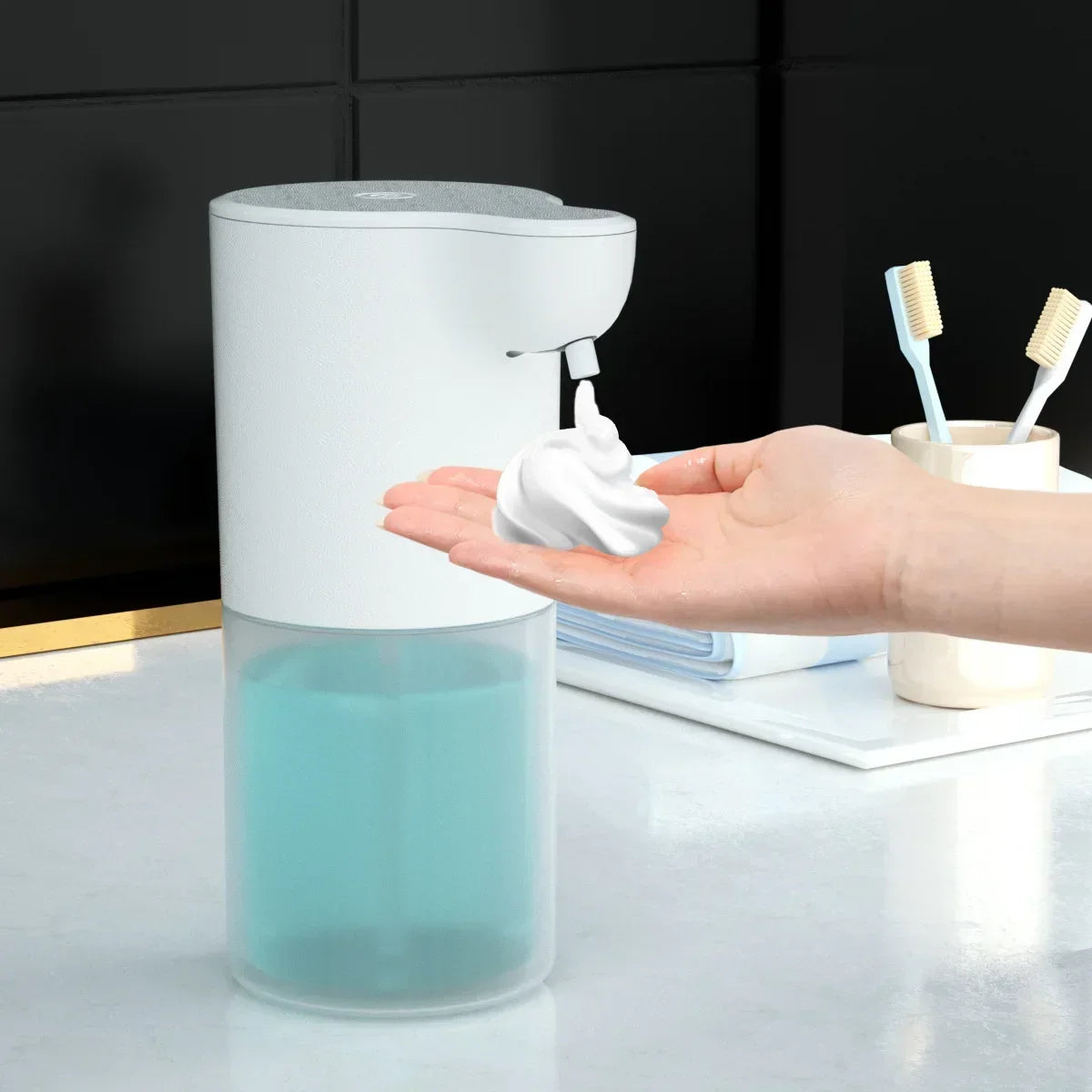 Automatic Touchless Soap Dispenser Foam Liquid Infrared Sensor Type-C Rechargeable Smart for Home Kitchen Bathroom Commercial Peaceful Pleasures Health and Wellness