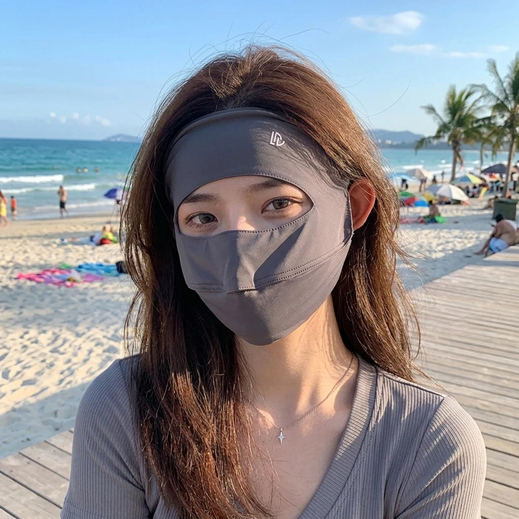 Ice Silk Sun Protections Mask For Women UPF50+ UV Protections Breathable Outdoor Use Peaceful Pleasures Health and Wellness