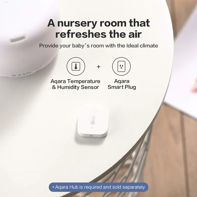 Aqara Temperature Sensor Smart Air Pressure Humidity Environment Sensor Zigbee Smart Home For XiaoMi Mi Home Homekit Peaceful Pleasures Health and Wellness