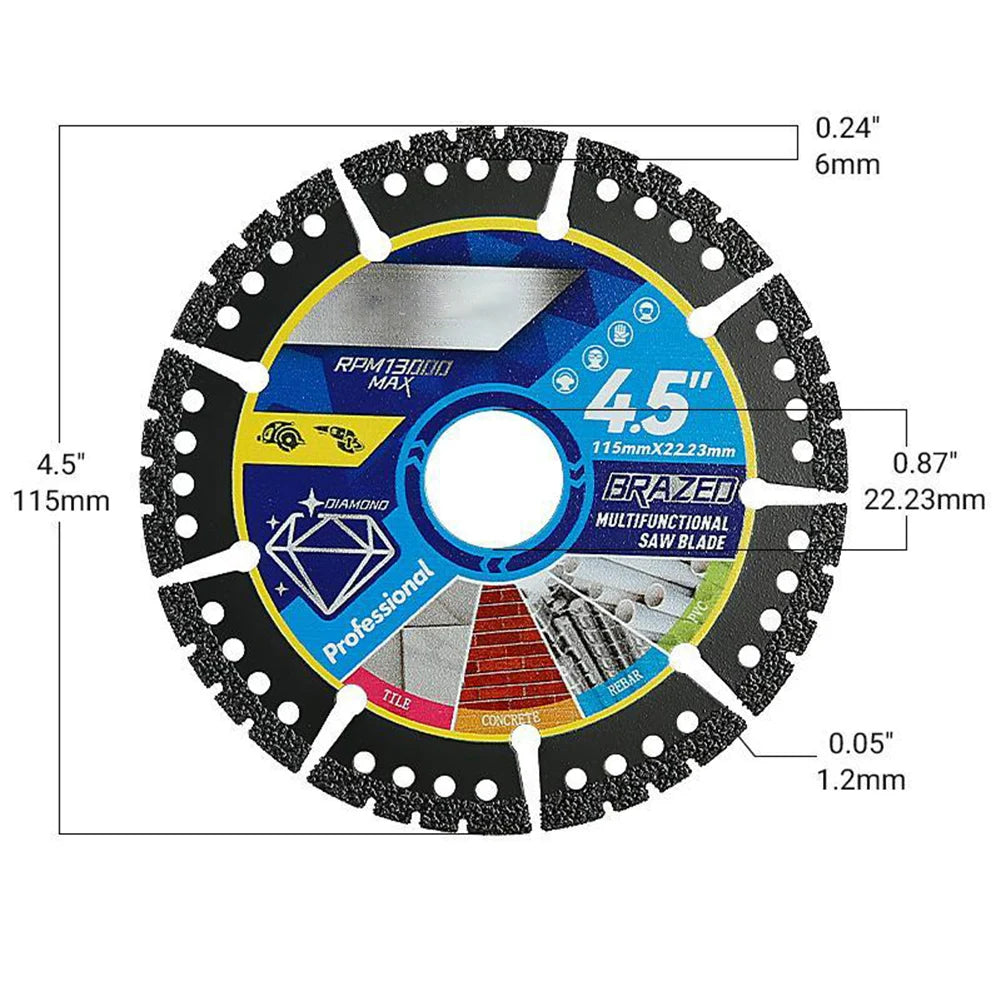 Multi-Material Cutting Blades Cut Metal Tile Stone Plastic Angle Grinder Saw Blades For Alloy Cast Iron Marble Tool Accessories Peaceful Pleasures Health and Wellness