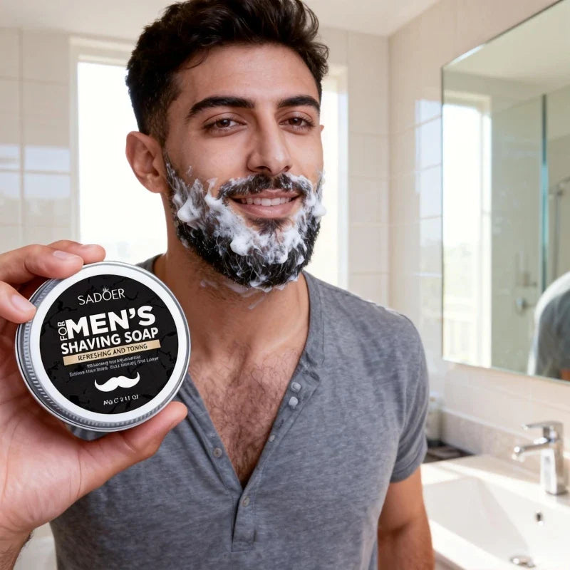 Men's Shaving Soap – Mint, Olive Oil & Vitamin E | 60g