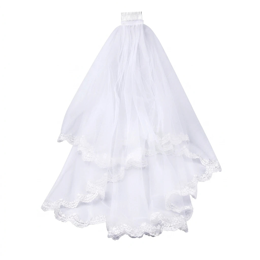 Bridal French Lace Veil Elegant Wedding Hair Accessory For Photo Shoots And Ceremonies Peaceful Pleasures Health and Wellness