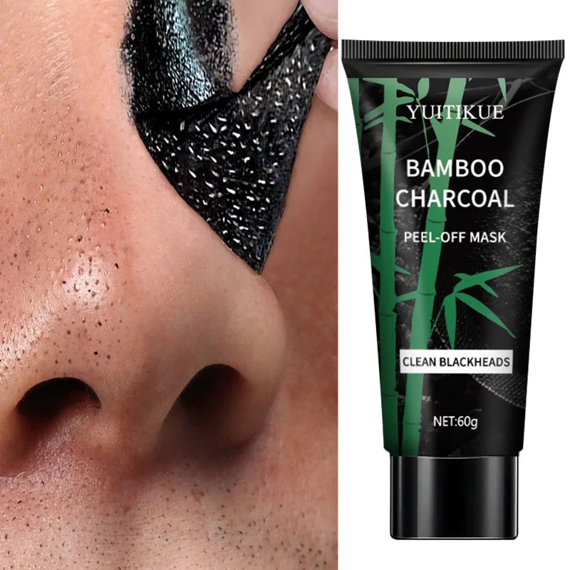 YUITIKUE Bamboo Charcoal Peel-Off Mask 60g - Deep Cleansing & Blackhead Removal, Purifies Pores, Skin Care Treatment Peaceful Pleasures Health and Wellness