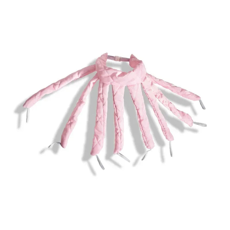 Heatless Sleeping Hair Curlers No Heat Curling Iron Rod Headband Curls Silk Ribbon Hair Rollers Soft Bar Wave Hair Styling Tool Peaceful Pleasures Health and Wellness Pink