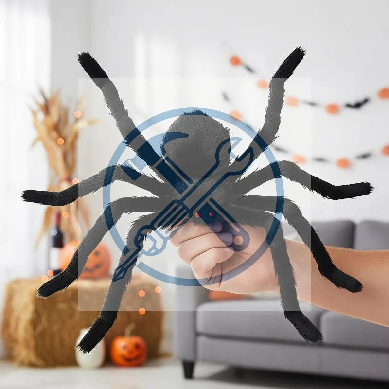 30cm Giant Black Spider Halloween Decoration & Haunted Prop