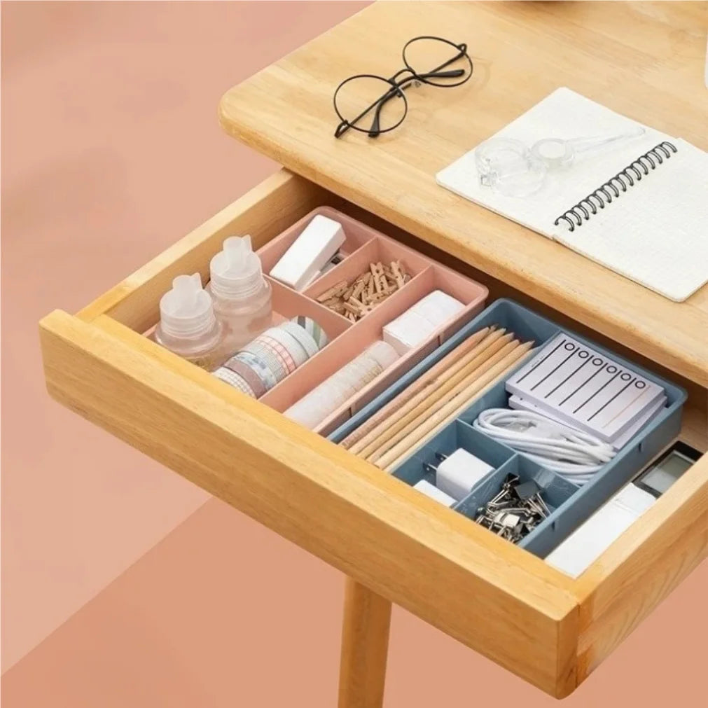 Desktop Drawer Organizer with Divided Compartments – Plastic