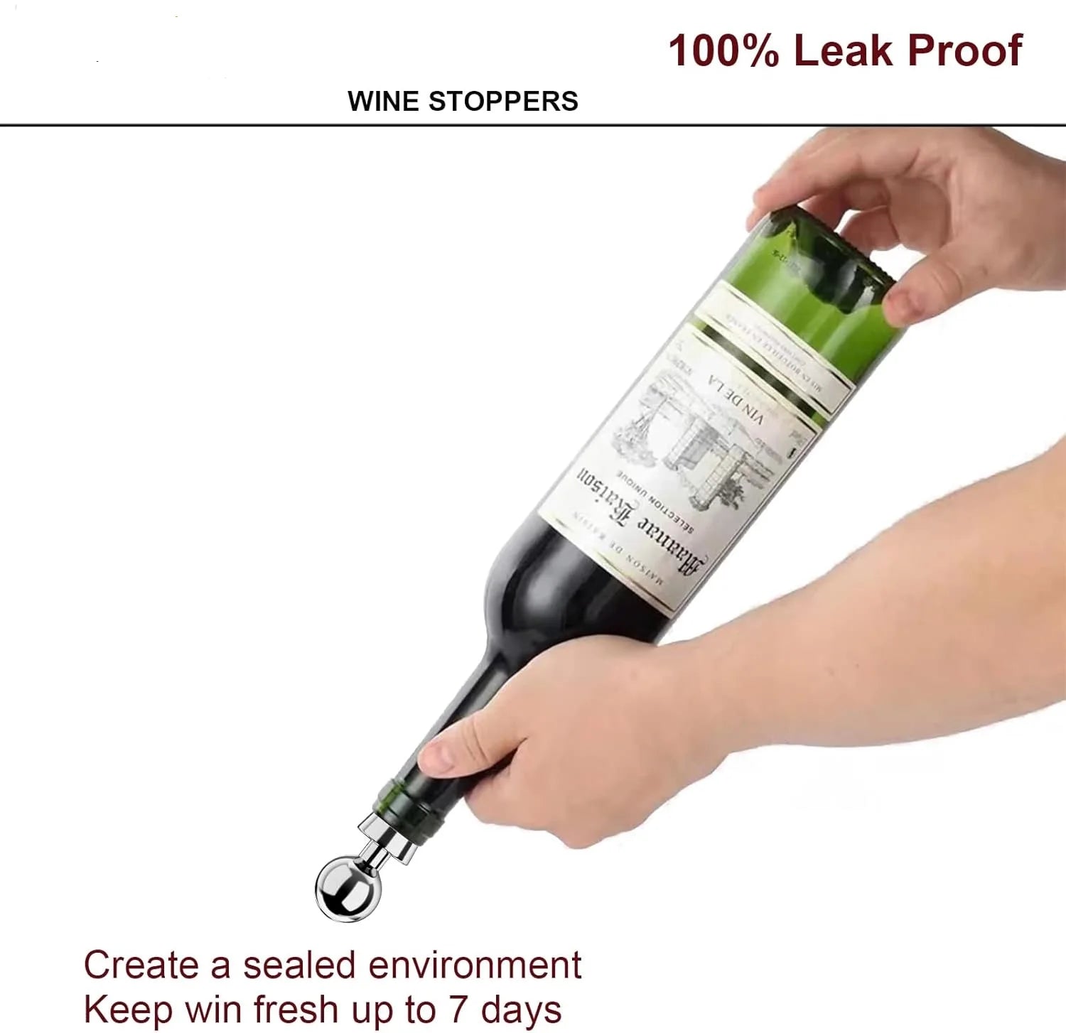 3/6 Wine Stoppers for Wine Bottles Vacuum Wine Bottle Stopper with Silicone Reusable Wine Corks, Leak proof Keep Fresh Suitable Peaceful Pleasures Health and Wellness