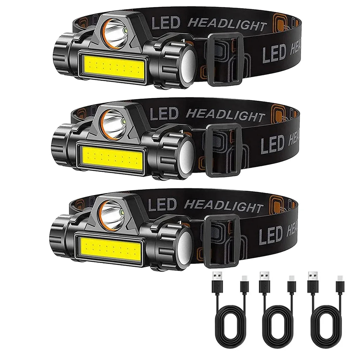 Rechargeable COB LED Headlamp – Magnetic & Waterproof 300 Lm
