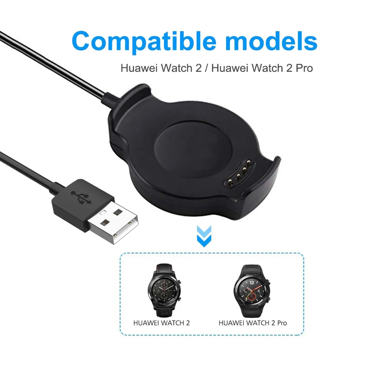 Huawei Watch 2 / 2 Pro Replacement USB Charger Cable 3.3ft Peaceful Pleasures Health and Wellness
