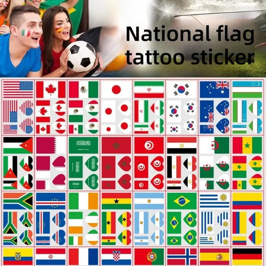 Waterproof Flag Tattoo Stickers – Brazil, USA & Germany Fans Temporary Tattoo Stickers Peaceful Pleasures Health and Wellness