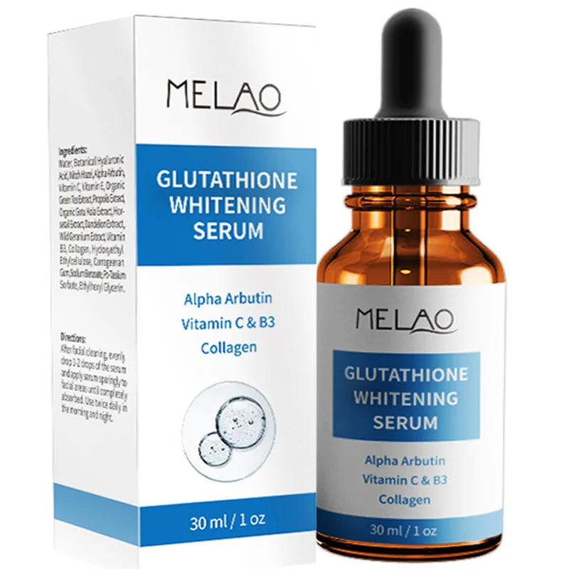 Glutathione Whitening Serum Fade Black Dark Spots Moisturizing Nourishing Reduce Wrinkles Brightening Facial Skin Care Essence Peaceful Pleasures Health and Wellness