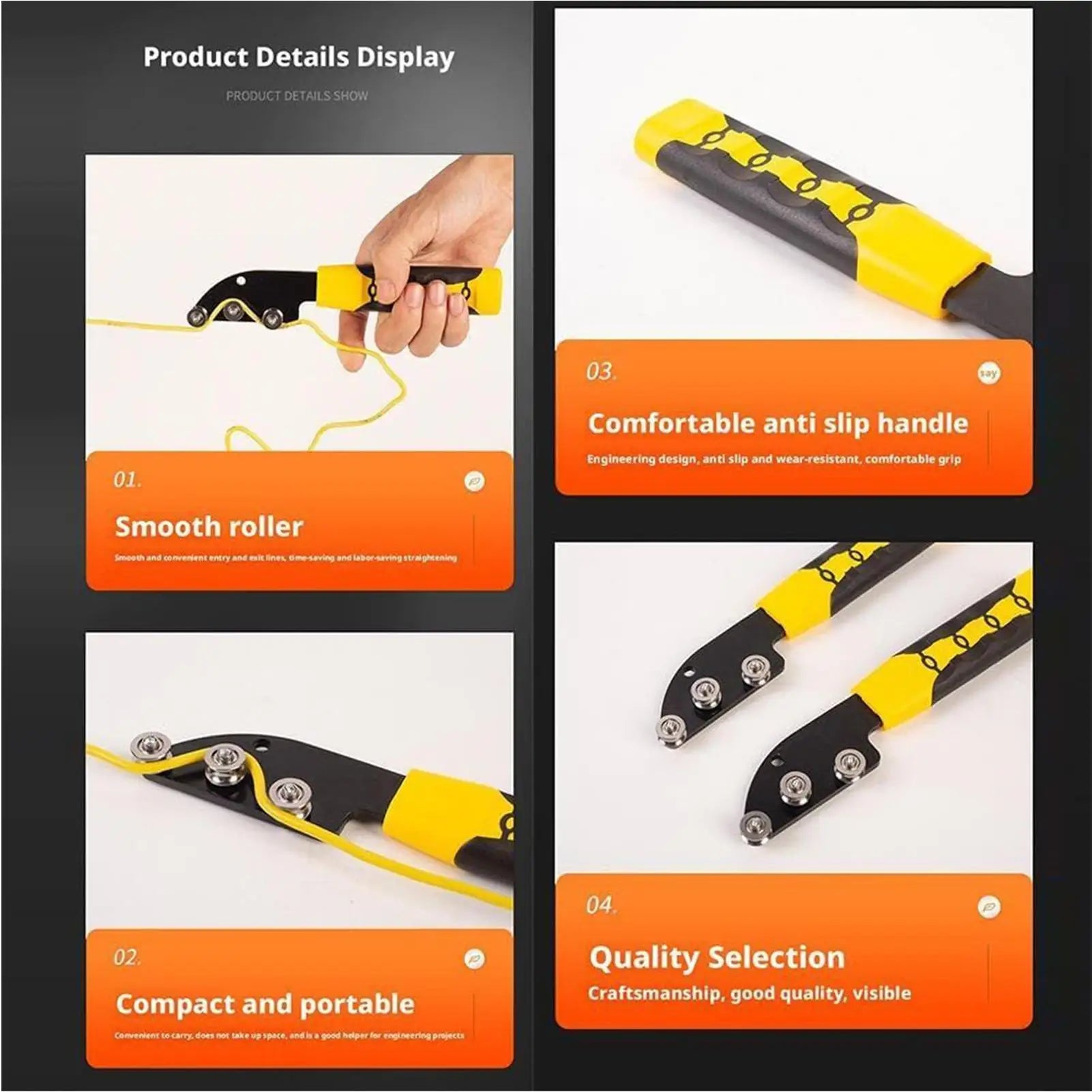 1Pcs Wire Straightener Stainless Steel Professional Electrician Wire Tool Electrical Cable Terminal Tool for Electrician Peaceful Pleasures Health and Wellness