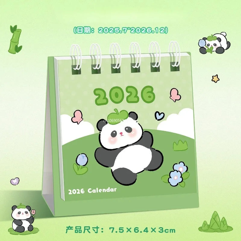 2025-2026 Desk Calendar, From July 2025 To December 2026, 17-Month Small Calendar,7.5x6.4x3cm Paper Small Desk Calendar Calendar Peaceful Pleasures Health and Wellness