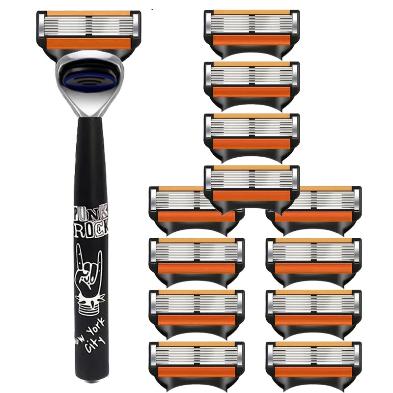 6-Layer Stainless Steel Safety Razor for Men & Women