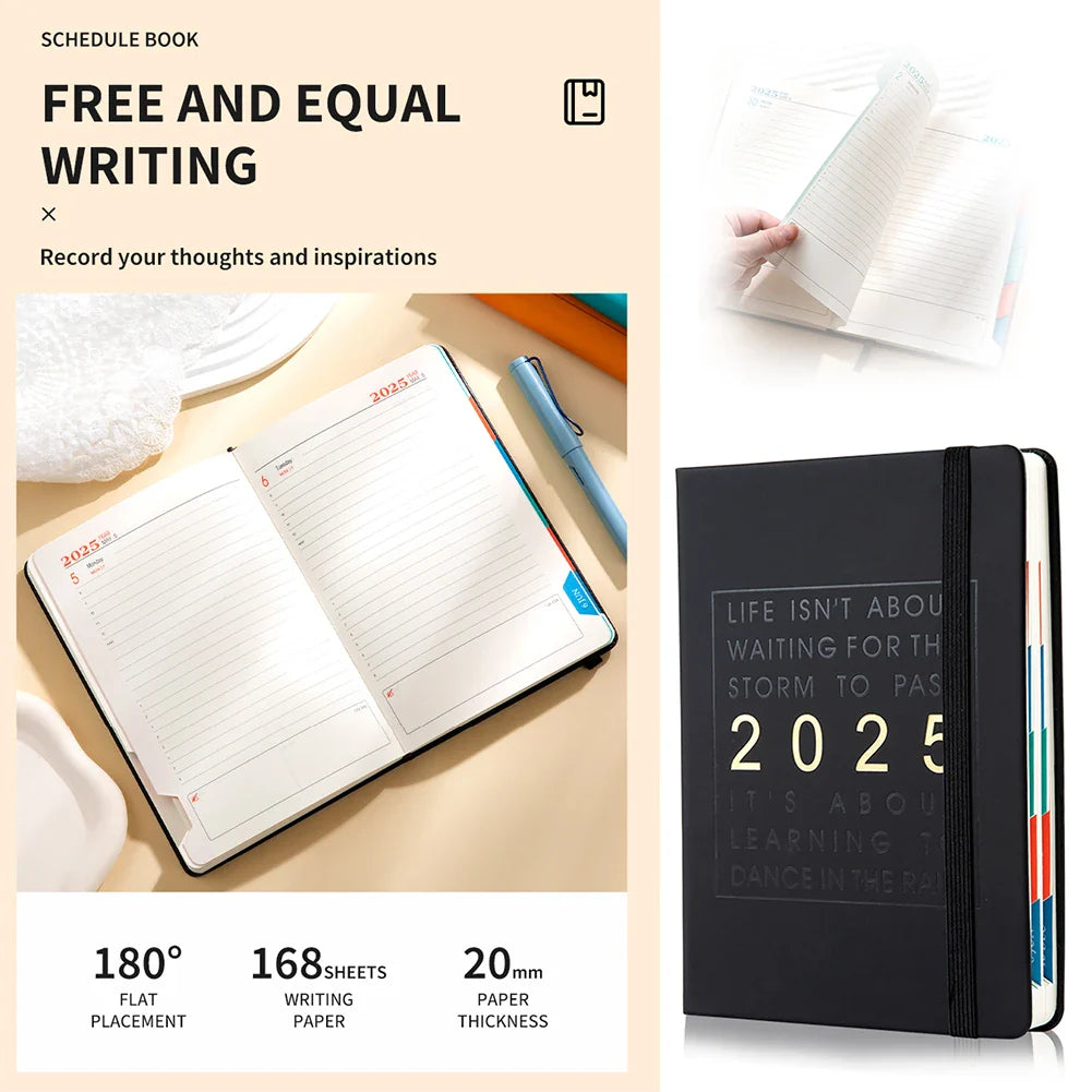 2025 Daily Planner Notebook A5 – 365-Day Time Management Organiser
