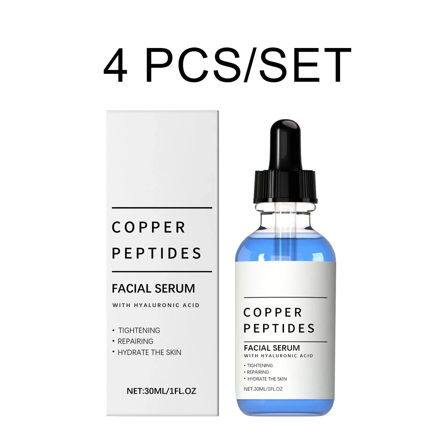 Copper Peptide Face Serum with Hyaluronic Acid – 30ml