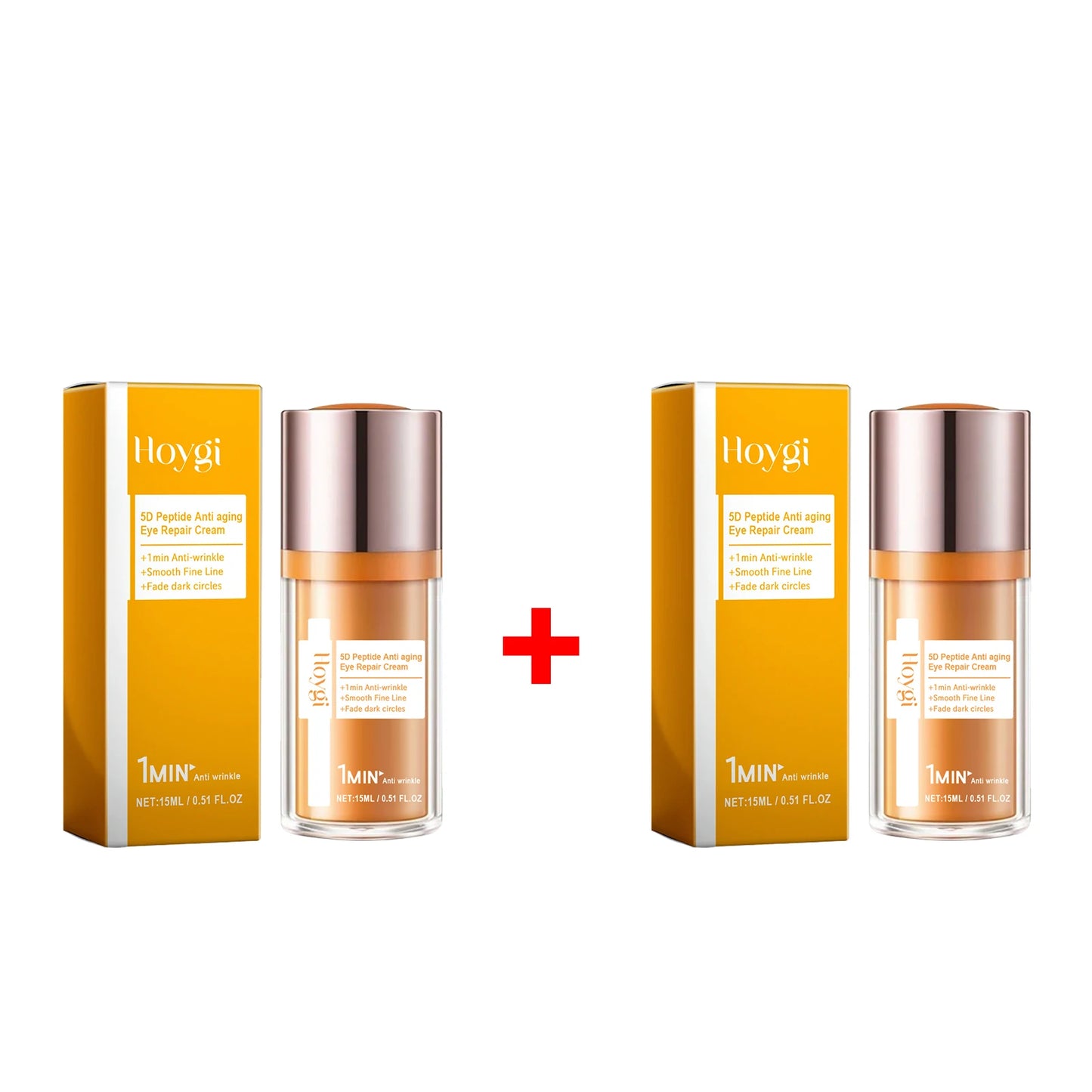 5D Peptide Anti Wrinkle Eye Care Cream Remove Dark Circles Under the Eyes Anti Eye Bag Reduce Fine Line Firming Lifting Eye Peaceful Pleasures Health and Wellness 2 X 15ml boxed