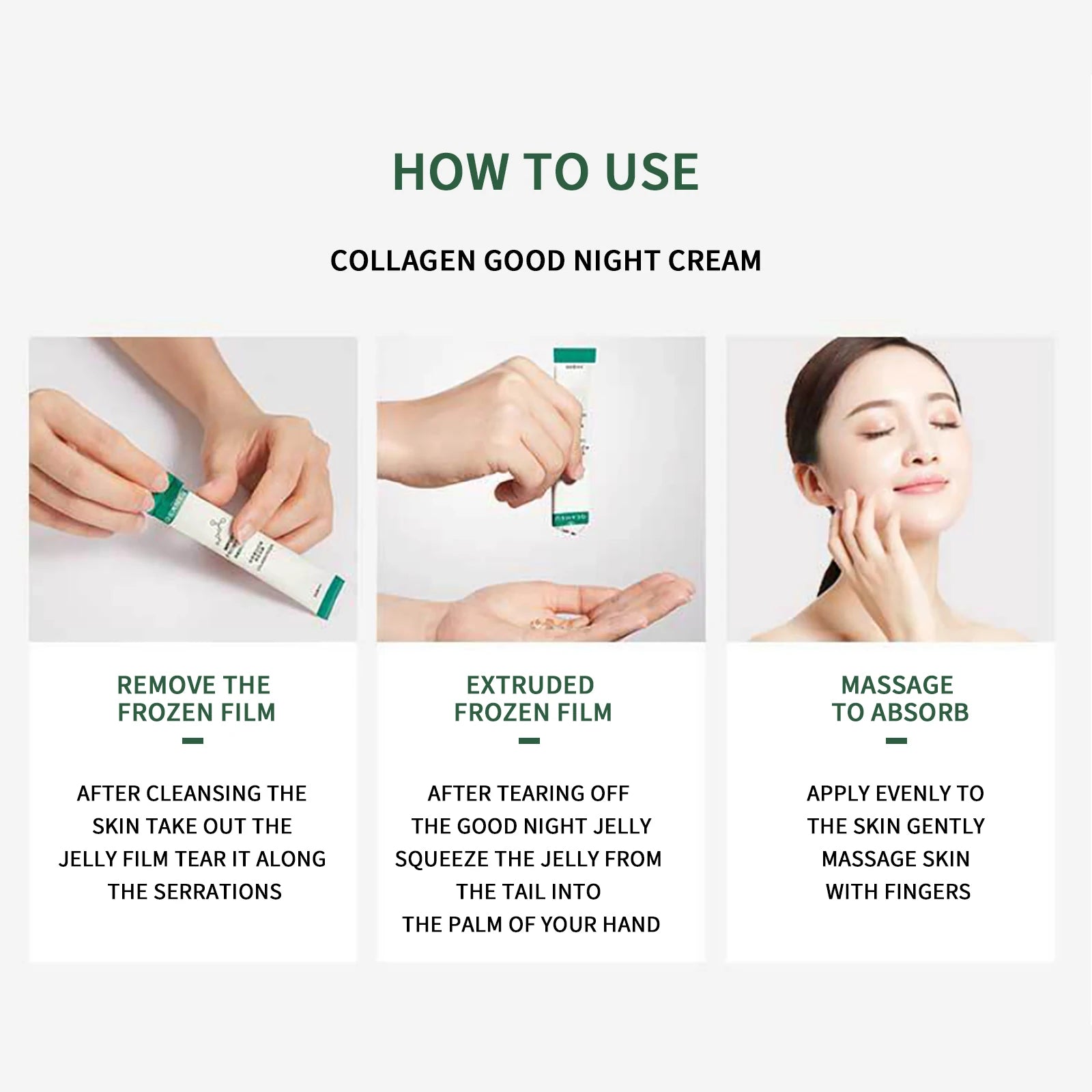 EELHOE Korean Collagen Firming Wash-Free Mask Protein Portable Anti-Aging Hydrating Frozen Face Sleeping Mask for Women and Men Peaceful Pleasures Health and Wellness