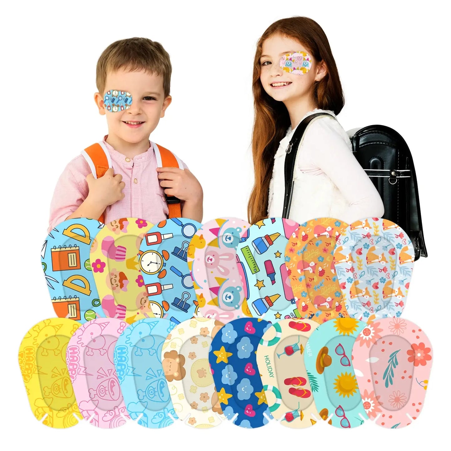 30-Pack Kids Cartoon Adhesive Eye Patches – Breathable & Sterile