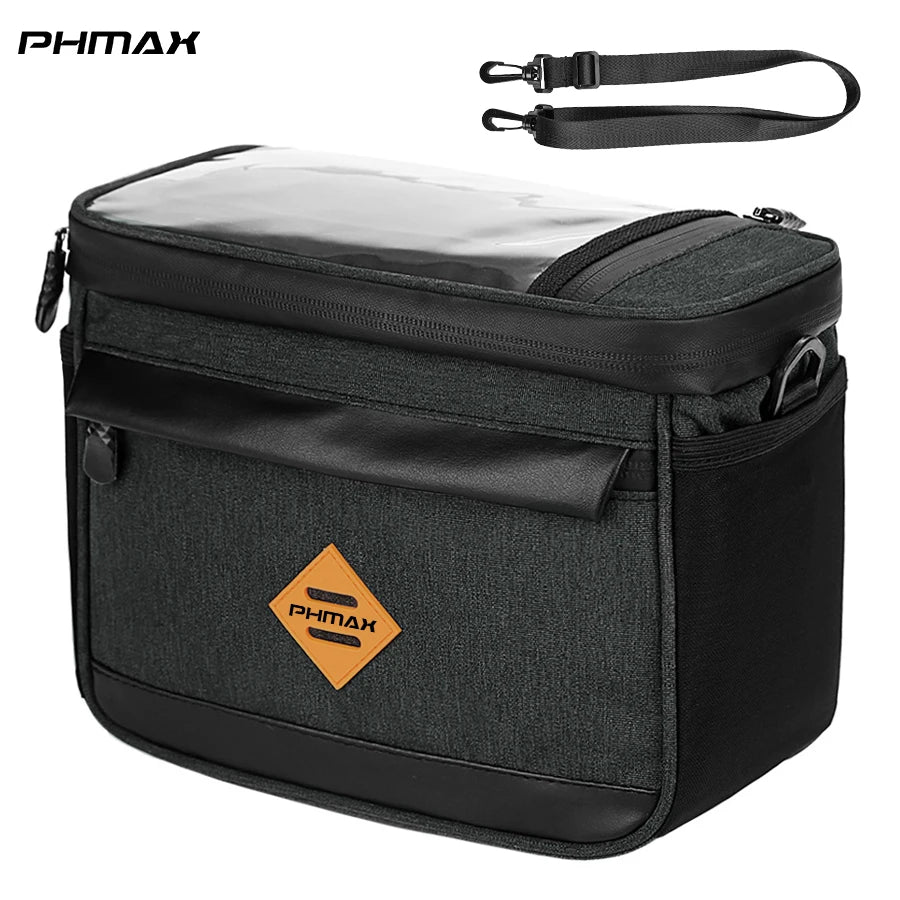 PHMAX 4.5L Waterproof Bicycle Front Bag | Touch Screen Phone Bag