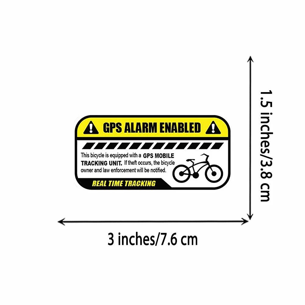 4-Pack GPS Tracking Stickers | Bicycle & Vehicle Security Decals