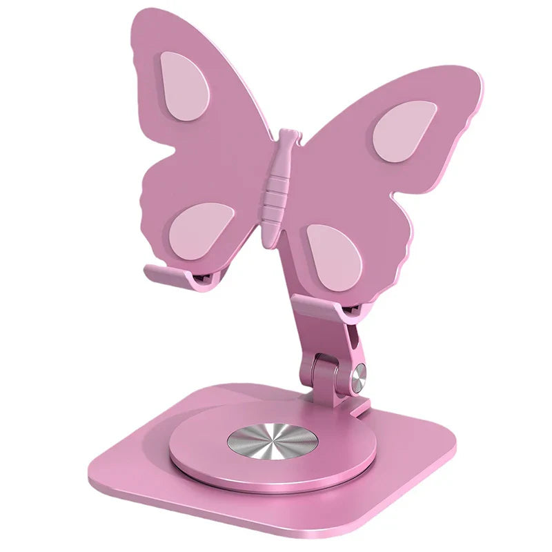 Butterfly 360° Rotating Aluminum Phone & Tablet Stand – Foldable