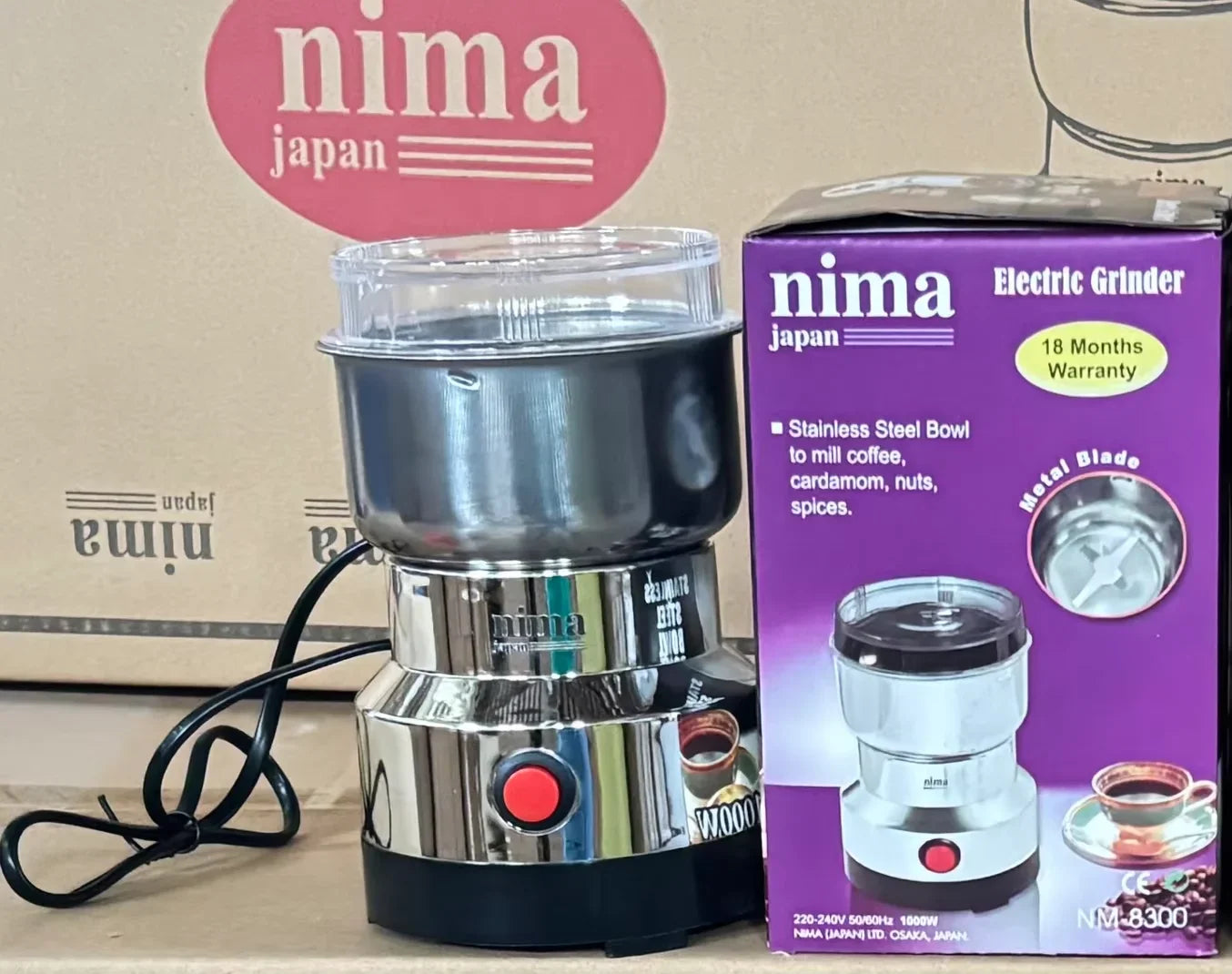 Mini Electric Spice & Coffee Grinder 300ml – 150W Blade Mill