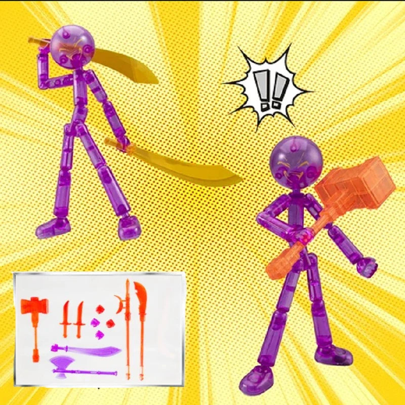DIY Poseable Stickman Figure Kit – Articulated Action Figure