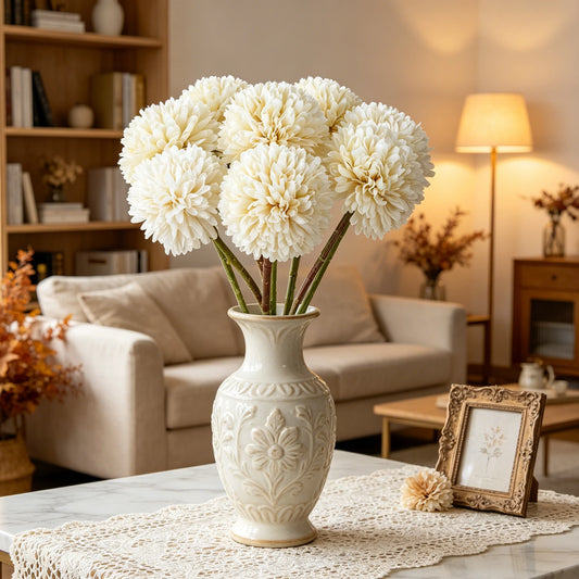 Artificial Silk Dandelion & Hydrangea Flowers – 10/20 Pcs Artificial Silk Flowers Peaceful Pleasures Health and Wellness