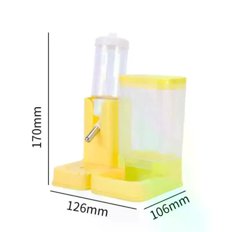2-in-1 Hamster Water Bottle & Automatic Feeder | Leakproof