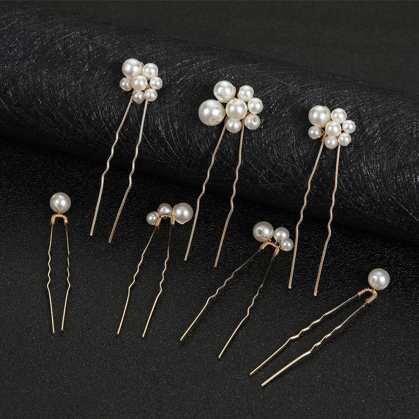 7PCS Pearl U-Shape Hairpin Headwear Anti-slip Stable Grip Wedding Bridal Headdress for Birthday Stage Party Hairstyle Making Peaceful Pleasures Health and Wellness