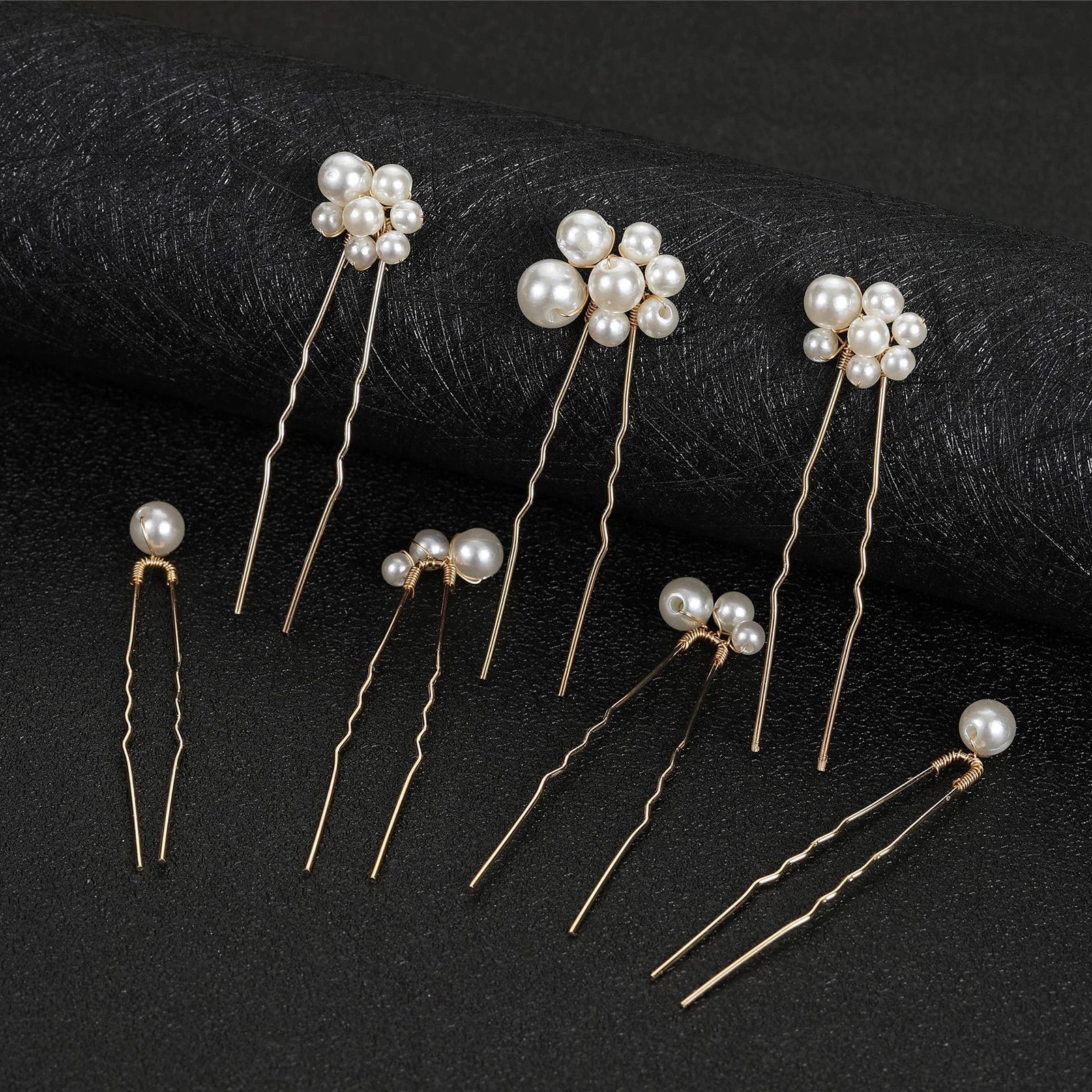 7PCS Pearl U-Shape Hairpin Headwear Anti-slip Stable Grip Wedding Bridal Headdress for Birthday Stage Party Hairstyle Making Peaceful Pleasures Health and Wellness