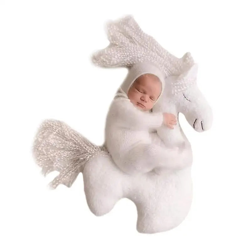 Unicorn Newborn Posing Pillow Photo Prop | Soft PP Cotton 0–6M