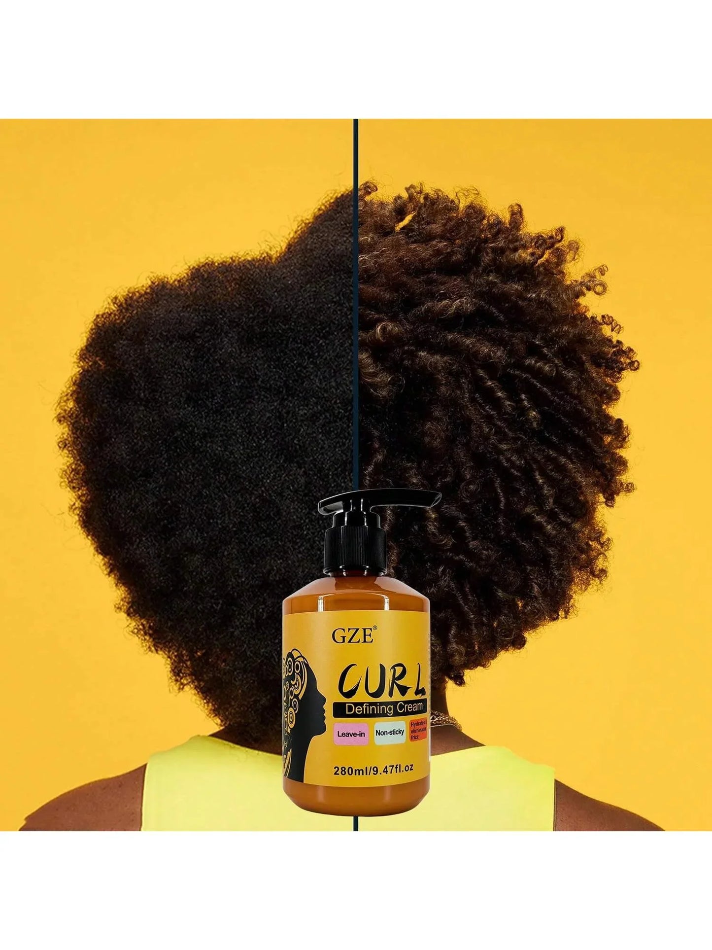 GZE 3-in-1 Curl Defining Cream | Frizz Control Leave-In