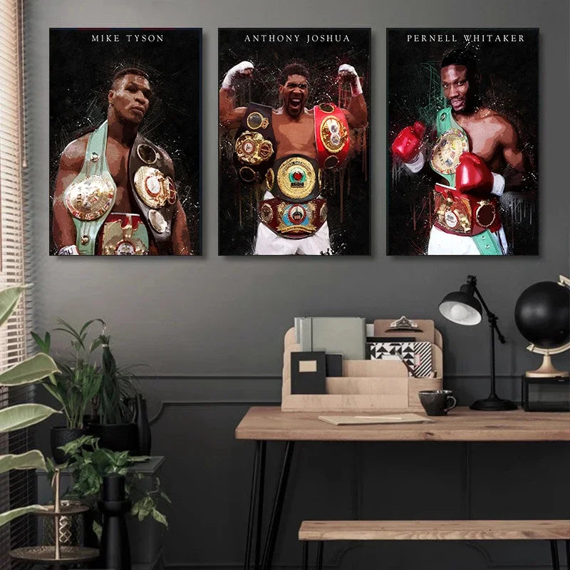 Modern Sports Aesthetics Wall Art Boxer Mike Tyson Manny Pacquiao HD Canvas Poster Prints Home Bedroom Living Room Decor Peaceful Pleasures Health and Wellness