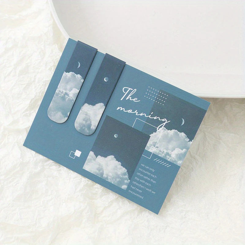 Magnetic Bookmark Beautiful Scenery Clouds Simple Literary Pattern