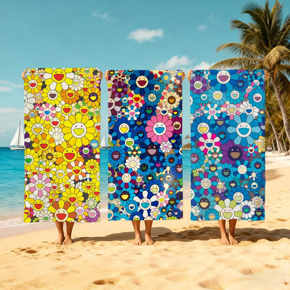 Murakami Art Quick-Dry Beach Towel | Soft Pool & Travel Towel Quick-Dry Beach Towel Peaceful Pleasures Health and Wellness