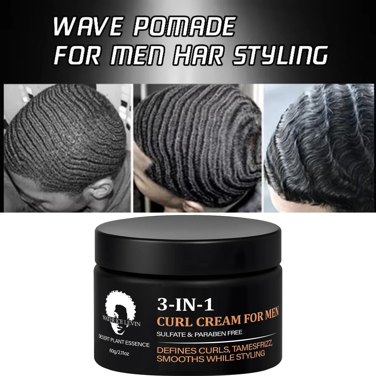 3-in-1 Curl Cream – Defines Curls, Tames Frizz, Sulfate Free