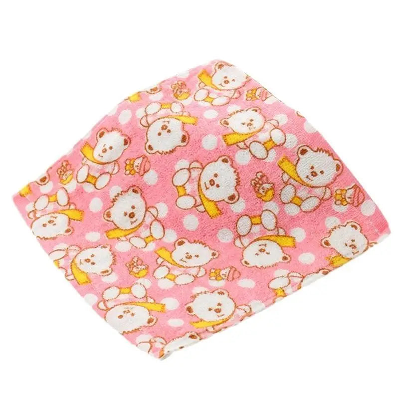 Soft Cotton Baby Handkerchiefs Cartoon Bear 5-Pack | Newborn