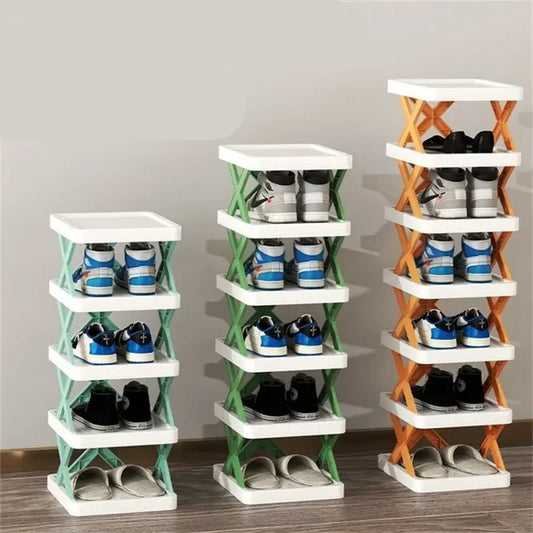 Stackable Folding Shoe Rack Organizer – Multi-Layer Shelf Shoe Rack Organizer Peaceful Pleasures Health and Wellness