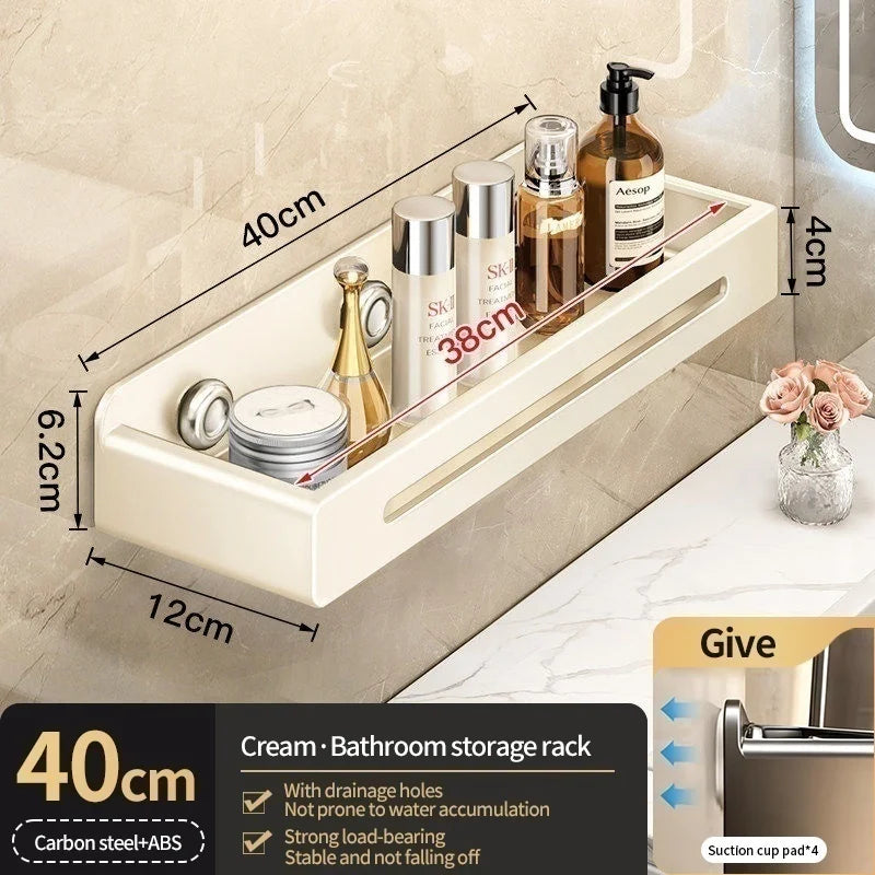 No-Drill Suction Cup Wall Shelf | Bathroom Shower Organizer