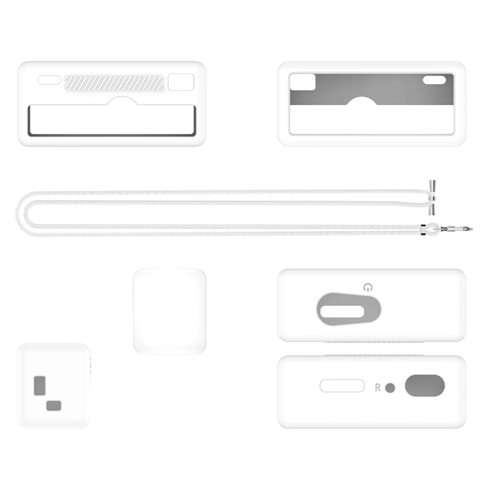 Silicone Protective Case with Lanyard Digital Camera Full Body Protection Cover For Kodak CHARMERA Keychain Camera Accessories Peaceful Pleasures Health and Wellness White