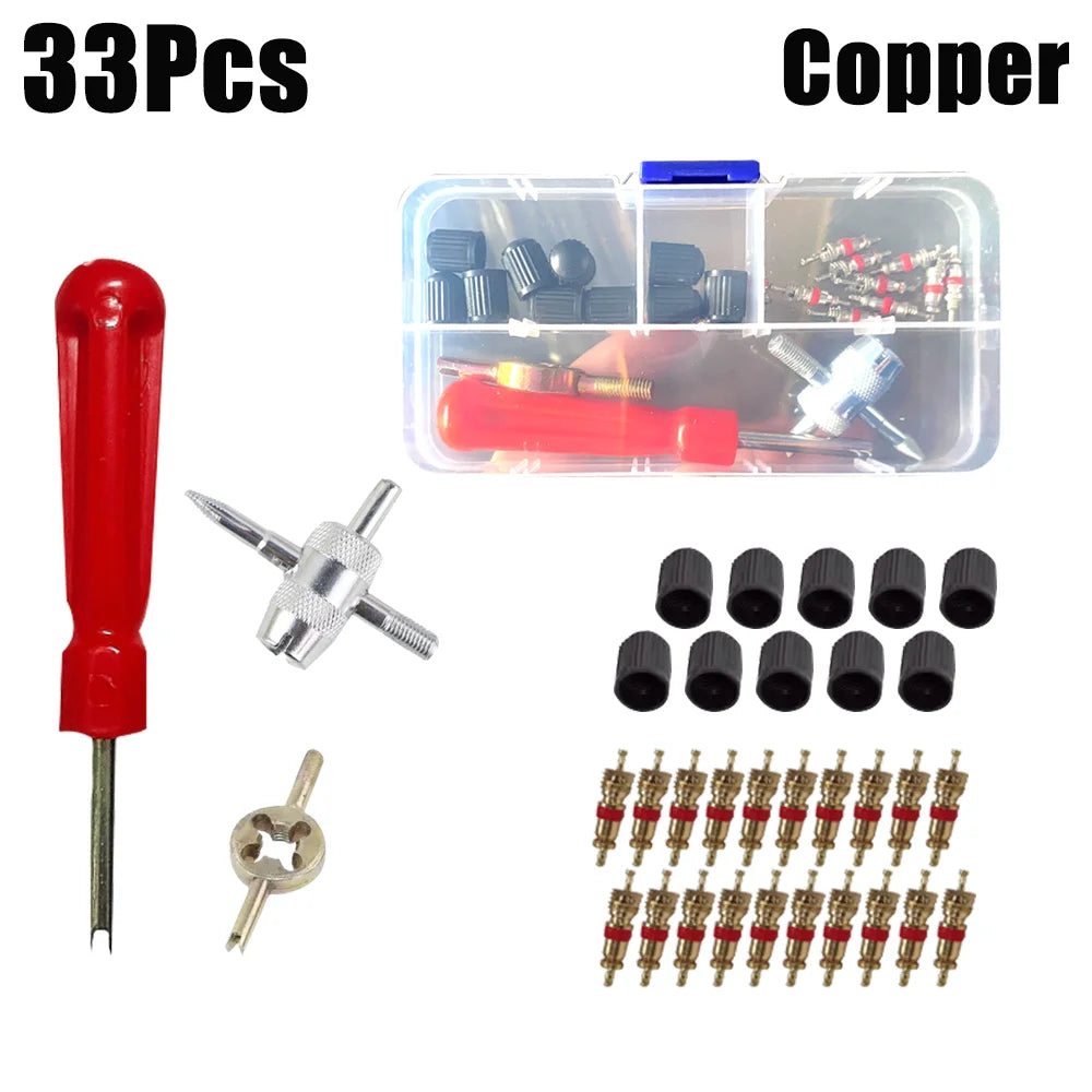 Tire Valve Stem Core Remover Tool Kit – Car Bike Motorcycle