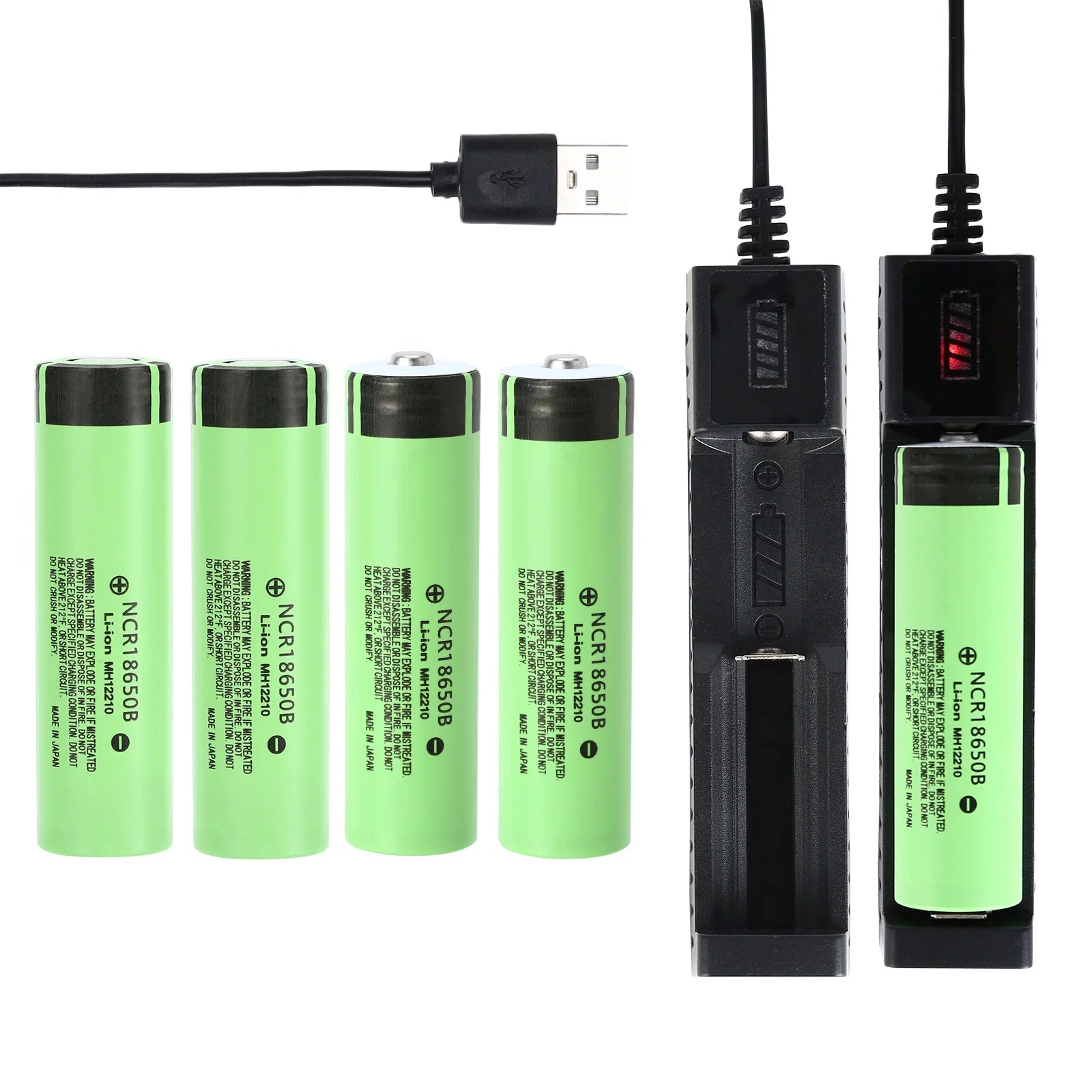 18650 1700mAh 3.7V Rechargeable Li-Ion Battery High-Drain for Flashlights 2-20pcs Bulk Available, 1000+ Charge Cycles Peaceful Pleasures Health and Wellness