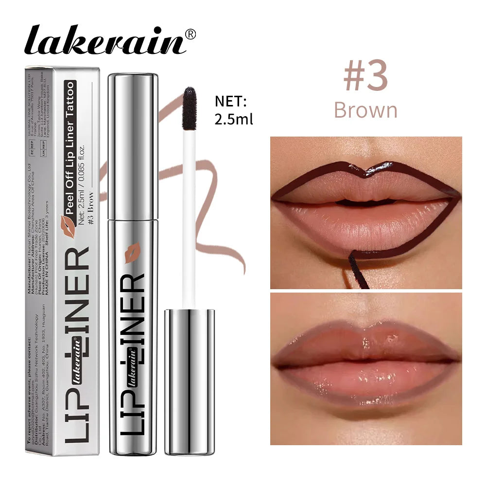 Peel Off Lip Stain Magic Lips Tattoo Long Lasting Waterproof Smudge Proof Transfer Proof Cosmetic Matte Lip Liner Pencil Peaceful Pleasures Health and Wellness 3brown